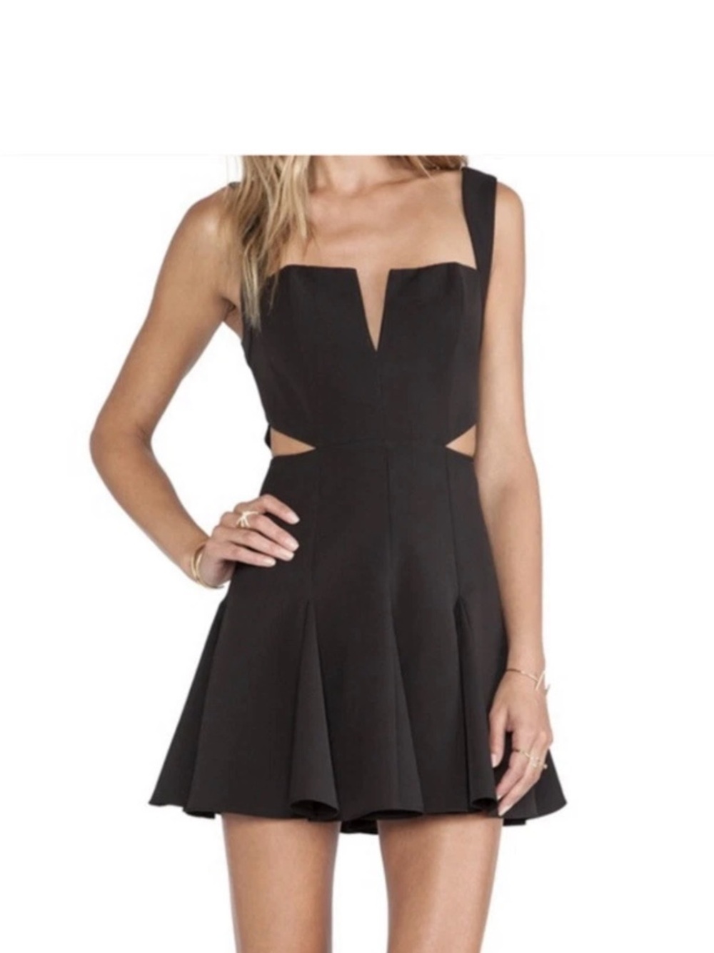 NBD Black Mini Dress with Cutout Waist